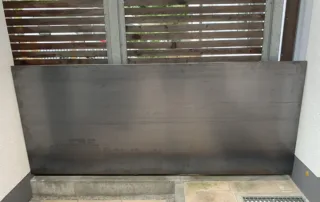 Sichtschutz aus Corten-Stahlblechen